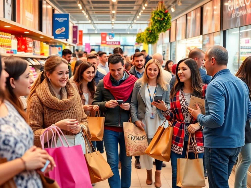 Consumatori români diversificați în timpul cumpărăturilor.