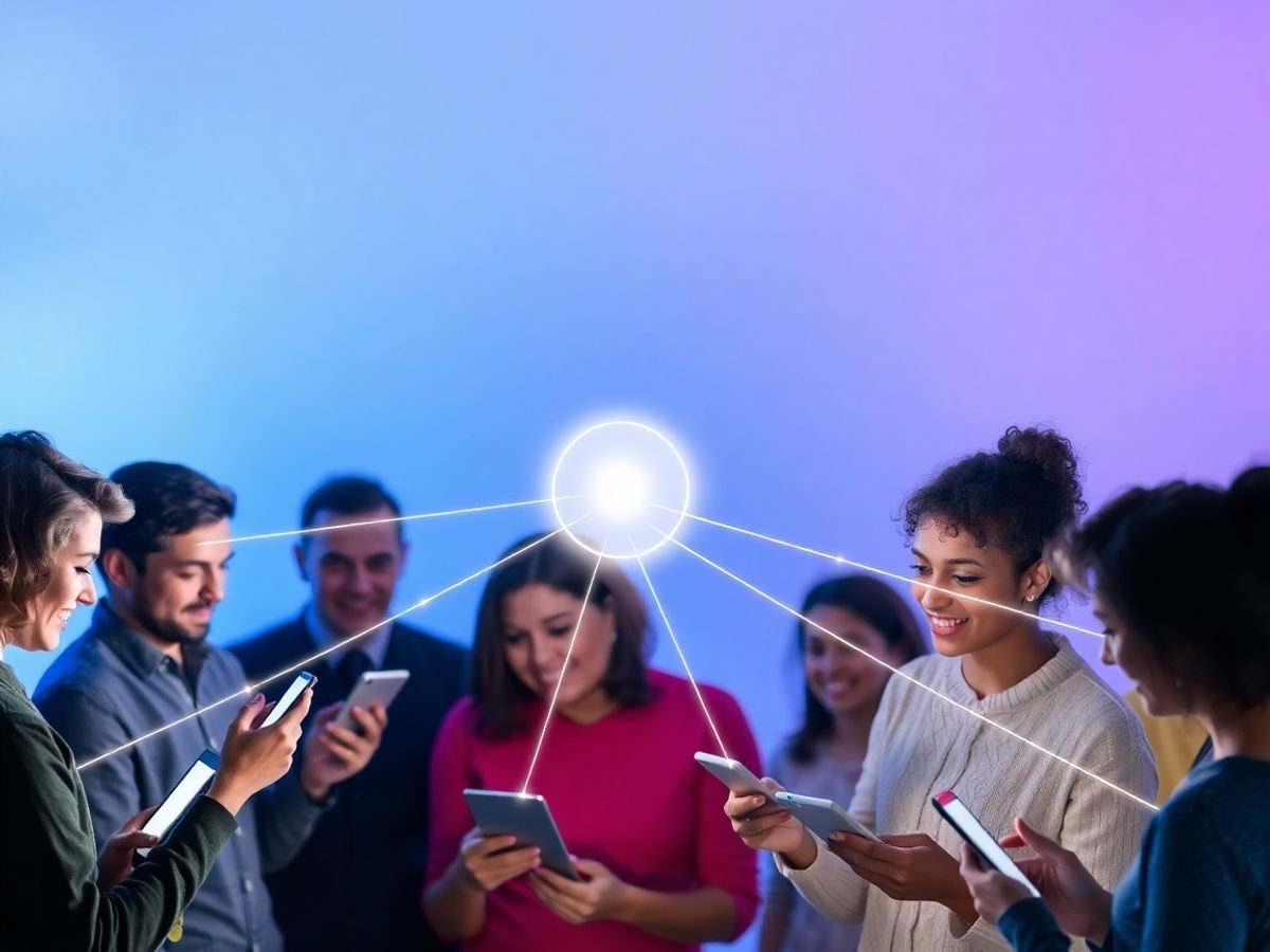 Oameni conectați, interacțiune online, prezență digitală, creștere vizibilitate.